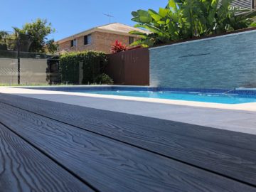 Composite Timber Decking Ash Grey Embossed